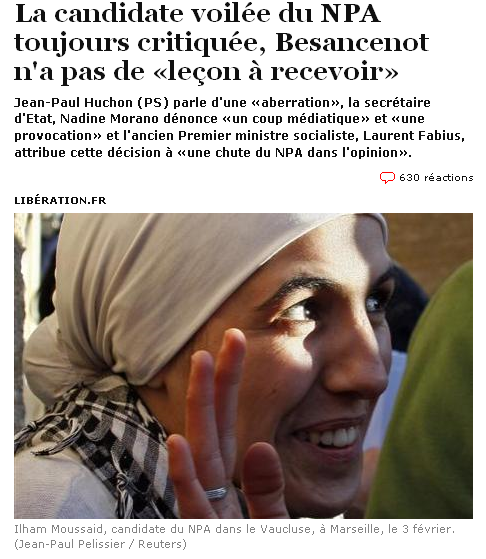 candidate voilée NPA