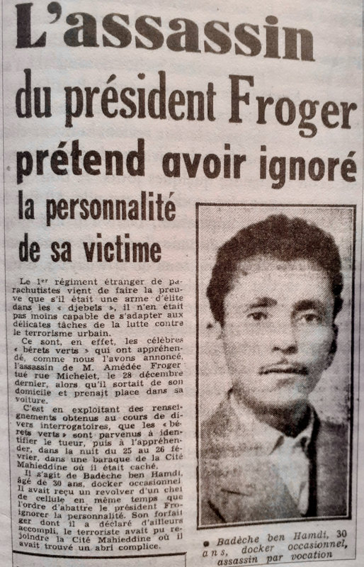 assassin du président Froger