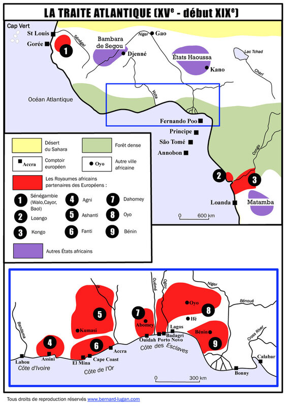traite Atlantique, carte Bernard Lugan