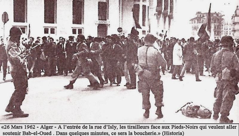 entrée rue d'Isly, 26 mars 1962, barrage