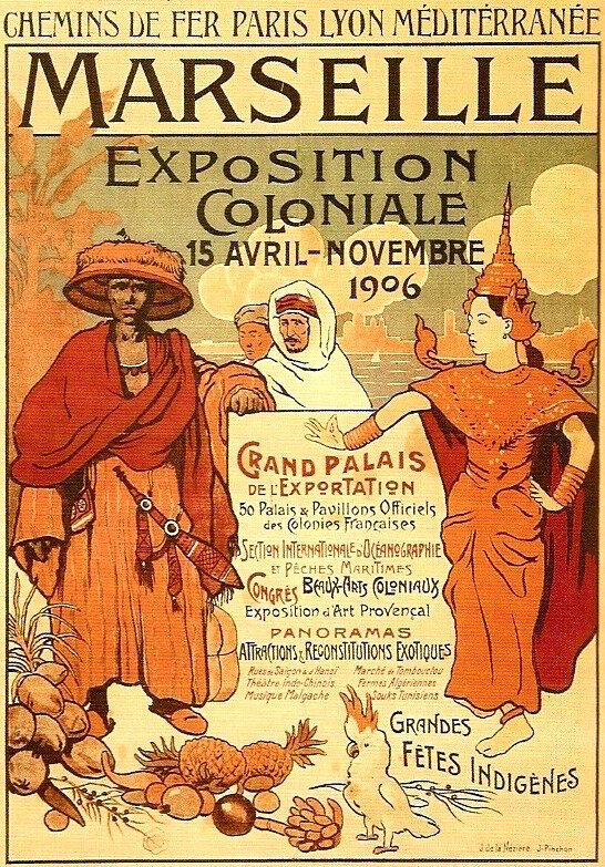 Expo coloniale, Marseille, 1916, affiche René Lataste